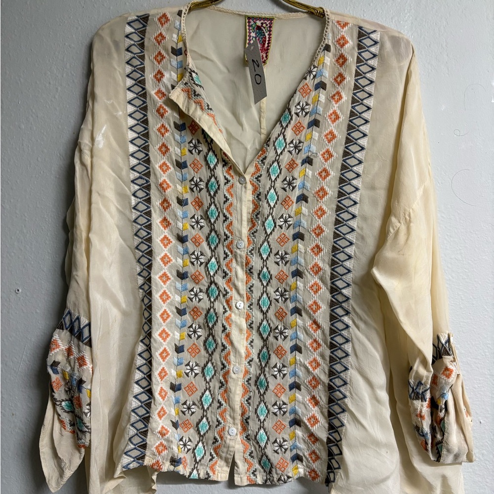 Jonny Was Multicolor Patterned Top - Picture 3 of 9